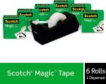 Scotch Magic Tape, 6 Rolls with Dispenser, Numerous Applications, Invisible, Engineered for Repairing, 3/4 x 1000 Inches, Boxed (810K6C38) - Image 13